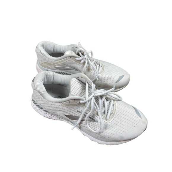 Brooks Adrenaline GTS 20 Womens White Running Shoes Size 9.5B SKU 8562 - Picture 3 of 11
